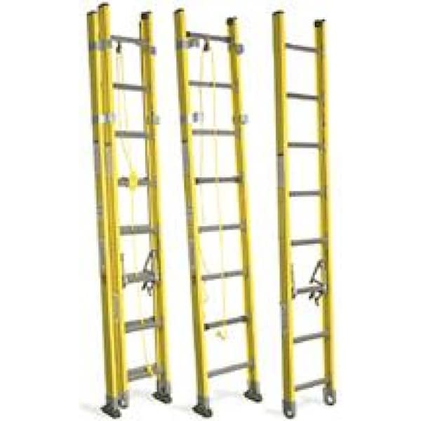 Bauer Ladder Fiberglass Extension Ladder, 375 lb Load Capacity 31432 - main